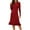 Wine, variant on Lmnyox Sweater Dress for Women Ribbed Knit Long Sleeve Crew Neck Dress Fall Winter Casual A Line Midi Dress