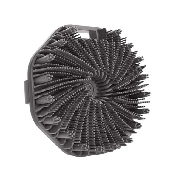 Brosse Exfoliante en Silicone pour Peau Sensible - Brosse de Douche Exfoliante avec Poils de Charbon et Manche Antidérapant