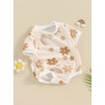 thumbnail image 3 of Suealasg Baby Girls Romper 6M 12M 18M 24M Short Sleeve Crew Neck Bunny Flower Print Bodysuit for Infant Girls Summer Clothes, 3 of 8