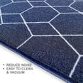thumbnail image 5 of Custom Size Runner Rug Hexagon Trellis Design Navy Color 26 or 31 inch Wide Pick Your Length Non-Slip Rubber Backing Stair Runner, 5 of 5