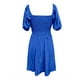 thumbnail image 4 of Vestido plisado con cuello cuadrado y mangas abullonadas para mujer - Vestido mini informal de verano en color liso - S-XXL, 4 of 5