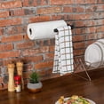 thumbnail image 4 of MyGift Wall-Mounted Industrial Pipe Towel Rack and Dish Towel Holder, Black Metal, 4 of 6
