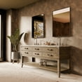 thumbnail image 2 of Norwalk 72 in W x 22 in D Grey Oak Double Bath Vanity and Carrara Marble Top, 2 of 9