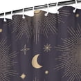 thumbnail image 4 of Gothic Shower Curtain - Dark Celestial Moon & Star Print, Mystical Cosmic Theme Bath Decor, Waterproof Polyester, 36"Wx72"L, Goth Aesthetic Gift, 4 of 5