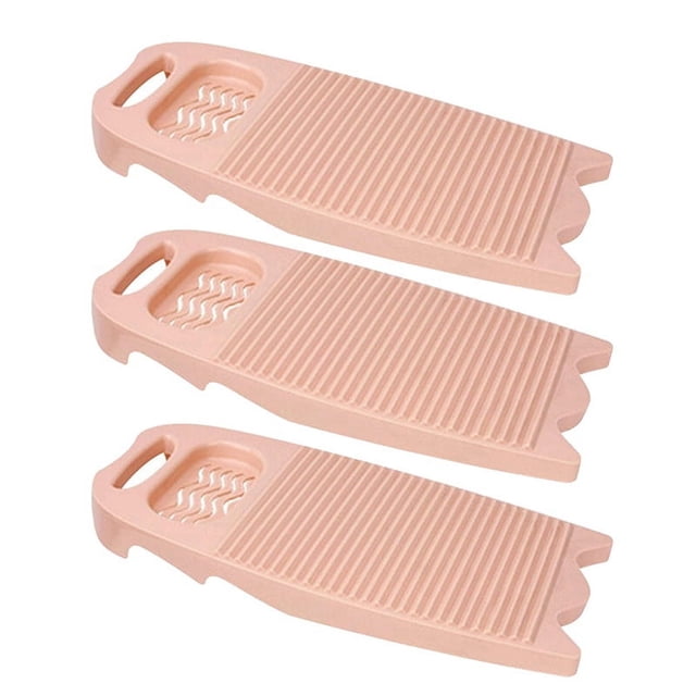 Tabla de lavar para el hogar, tabla de lavar ropa antideslizante para lavar a mano con soporte para jabón, tabla de lavar para la educación en el hogar, color rosa