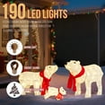 thumbnail image 4 of CZBZ Outdoor Christmas Yard Decorations, 27.5in Set of 3 Lighted Polar Bear Family Christmas Decorations, Pre-lit Holiday Decor with 190 Warm White LED Lights for Xmas Outdoor Indoor Decor, 4 of 11