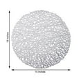 thumbnail image 2 of BalsaCircle 6 Silver 15" Round Vinyl String PLacemats Wedding Party Decor, 2 of 8