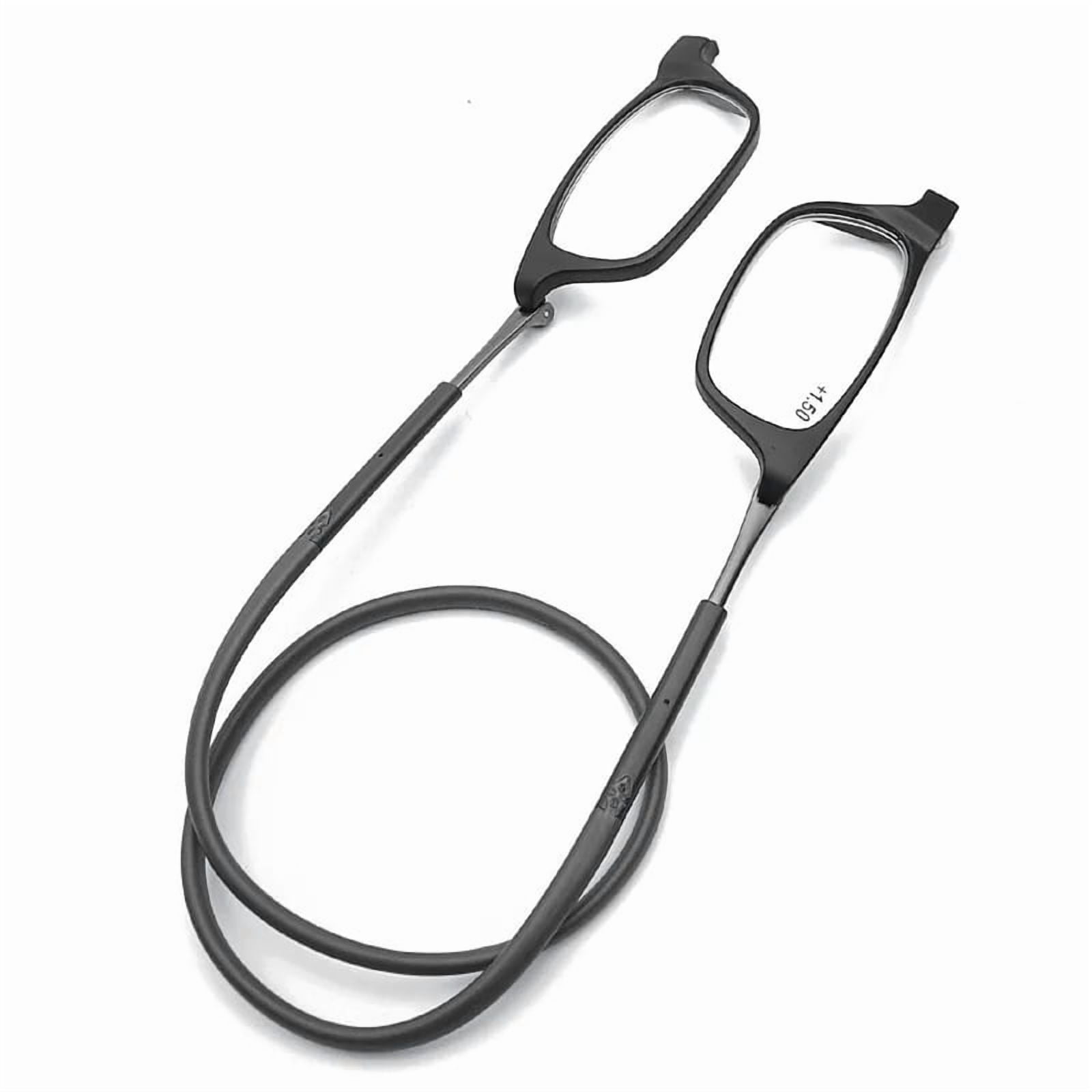 Magnetic Reading Glasses Men Women Front Connect Adjustable Temples Eyeglass Around Neck Hanging Readers
