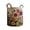 Q, variant on Quilted Laundry Basket Boho Fabric Floral Storage Hamper for Nursery Bedroom Laundry Room Clothes Toys(14" x 18")