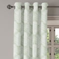 thumbnail image 2 of Ambesonne Palm Leaf Grommet Curtain, Pale Green Leaves Exotic, 50"x84", Pale Green White, 2 of 5