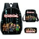 thumbnail image 1 of Mochila De Doble Capa Mochila Escolar Para Estudiantes Con Estampado De Bricolaje Mochila De Tres Piezas De Estilo Lindo De Dibujos Animados, 1 of 1