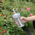 thumbnail image 7 of Queroig Transparent Tritan Straw Tumbler 16oz Colorful Coffee Cup with Lid Cute Leak-Proof Sippy Cup for Iced Coffee Tea Juice Milk, 7 of 7