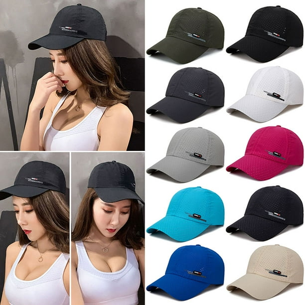 Gorra de béisbol de golf impermeable para hombre y mujer, gorras al aire libre sin estructura a prueba de viento para damas, gorra de tenis ajustable deportiva JadeP Gorra deportiva de tenis ajustable