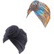 thumbnail image 1 of Zhuge paquetes/3 paquetes/2 paquetes de gorros para dormir con nudo y patrón de turbante para mujer, gorro preatado para quimioterapia, gorro para pérdida de cabello, gorro liso, 1 of 4