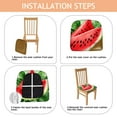 thumbnail image 4 of Summer Watermelon Seat Covers for Dining Room Chairs Set Of 4,Stretch Printed Washable Chair Seat Cover with Elastic Ties and Button,Removable Waterproof Couch Cushion Covers, 4 of 6