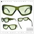 thumbnail image 2 of Womens Oversized Thick Plastic Sport 90s Fashion Rectangle Sunglasses All Green, 2 of 6
