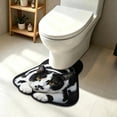 thumbnail image 5 of Roiihwy Cute Animals Toilet Rugs U Shaped Non Slip Bath Mats, 20x16 Inch Soft Absorbent Plant Bathroom Rugs, Contour Bath Rugs for Toilet Base Bathroom Shower Floor, 5 of 8