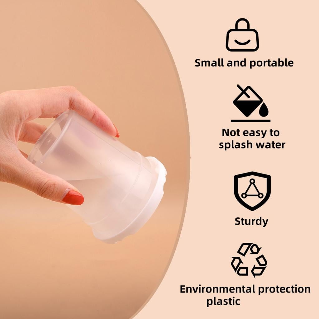Giaone 12/24Pcs Reusable Plastic Paintbrush Cleaning Cup for Children Art Painting