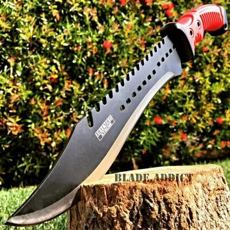 16 HUNTING SURVIVAL RAMBO MACHETE FIXED BLADE KNIFE Outdoor Camping Tool