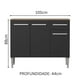 thumbnail image 2 of Gabinete Bajo Cocina Madesa Emilly con Tarja Marrón Negro 105 cm, 2 of 9