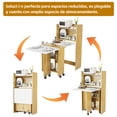 thumbnail image 2 of Mesa Escritorio Comedor Plegable para 4 Personas con Gabinete Multifuncional para Cocina o Comedor, 2 of 9