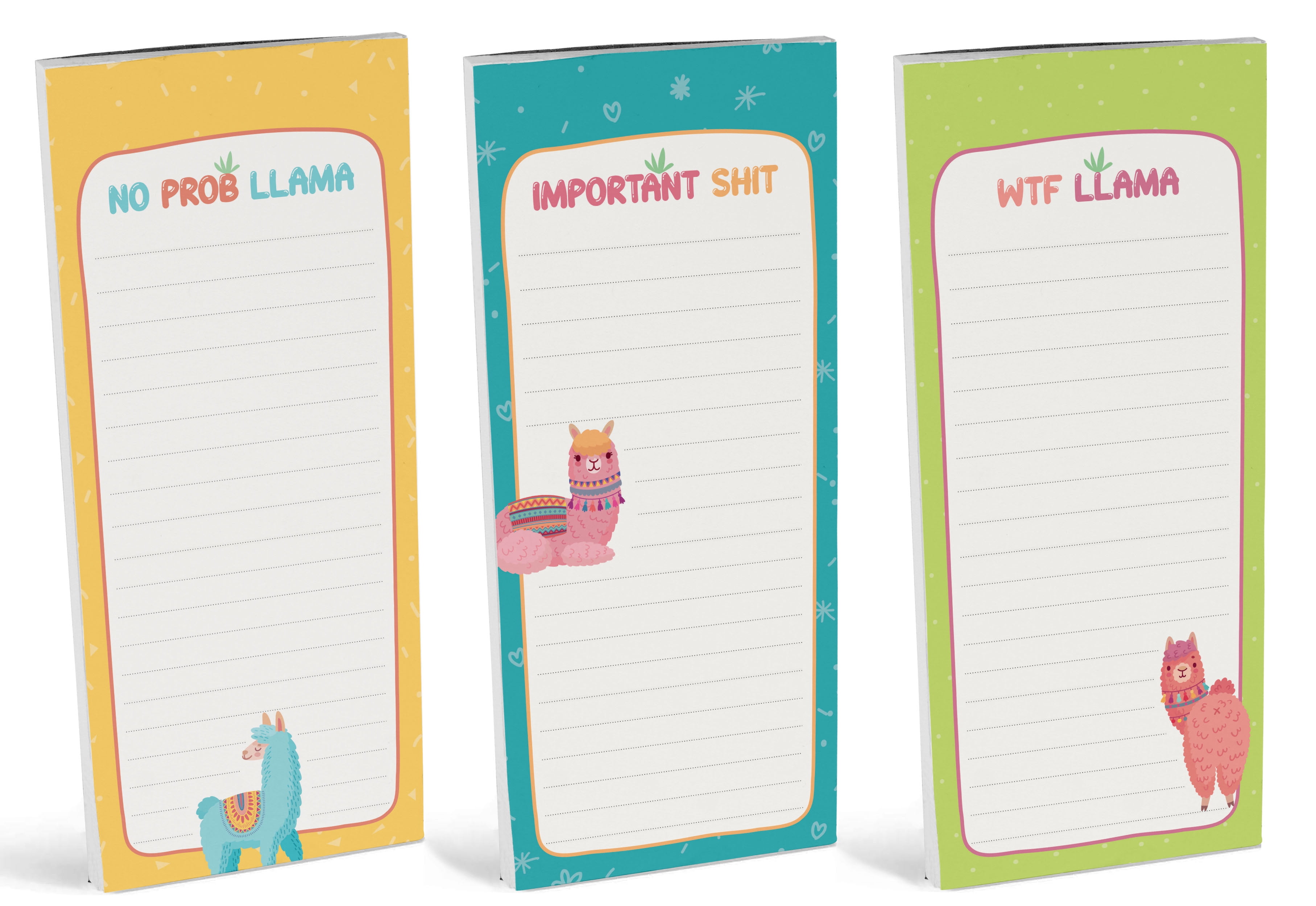 Inkdotpot Pack of 3 Magnetic Fridge To-Do List Notepads- Magnetic Memo Pads For Refrigerator-(50 Sheets Each)-1W