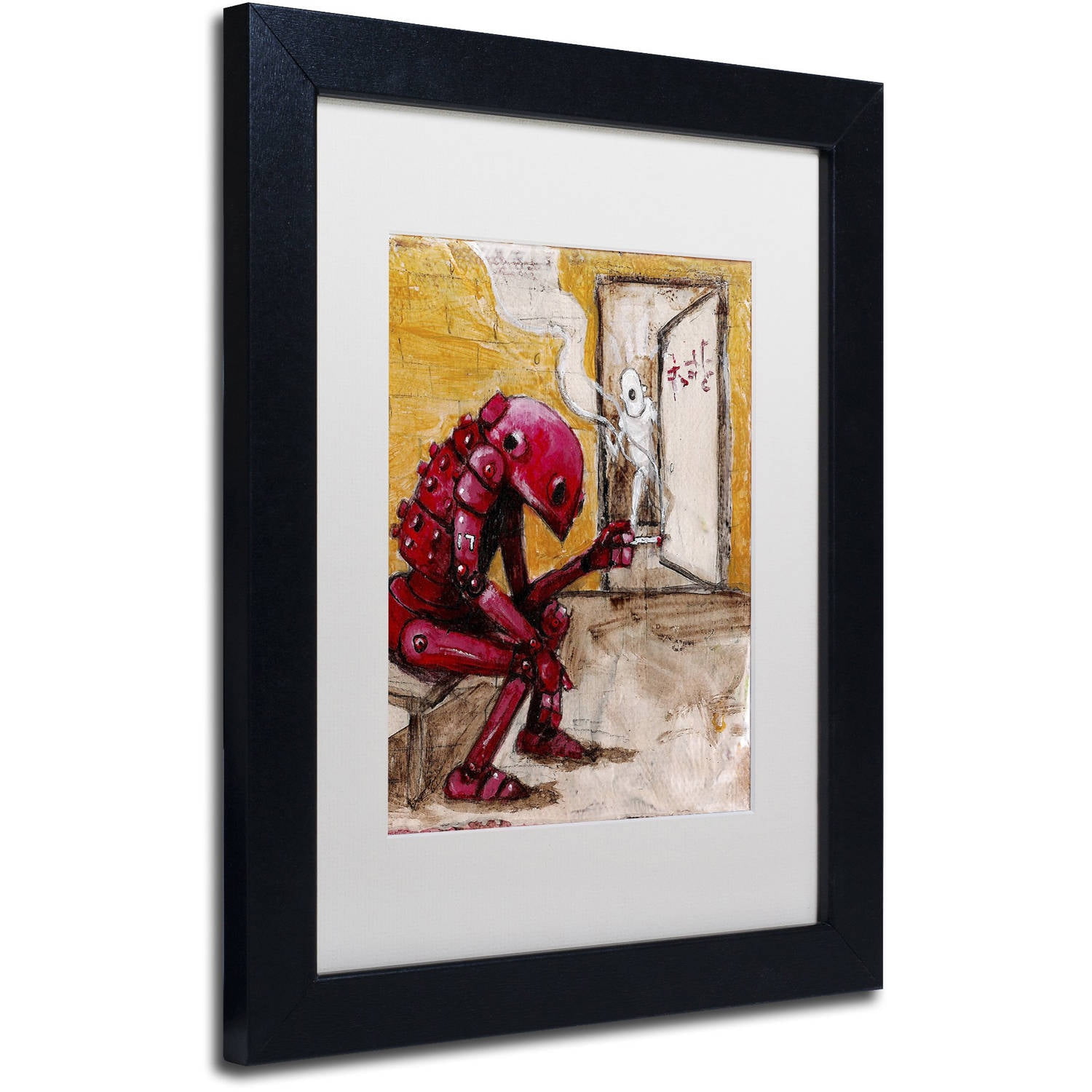 Trademark Fine Art 'Obsolete' Canvas Art by Craig Snodgrass, White Matte, Black Frame