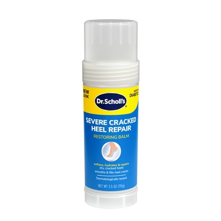 Dr. Scholl's Cracked Heel Repair Balm (2.5oz) 25% Urea. Heals and Moisturizes feet
