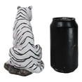 thumbnail image 6 of Rainforest Jungle Apex Predator White Bengal Tiger Sitting On Rock Figurine, 6 of 8