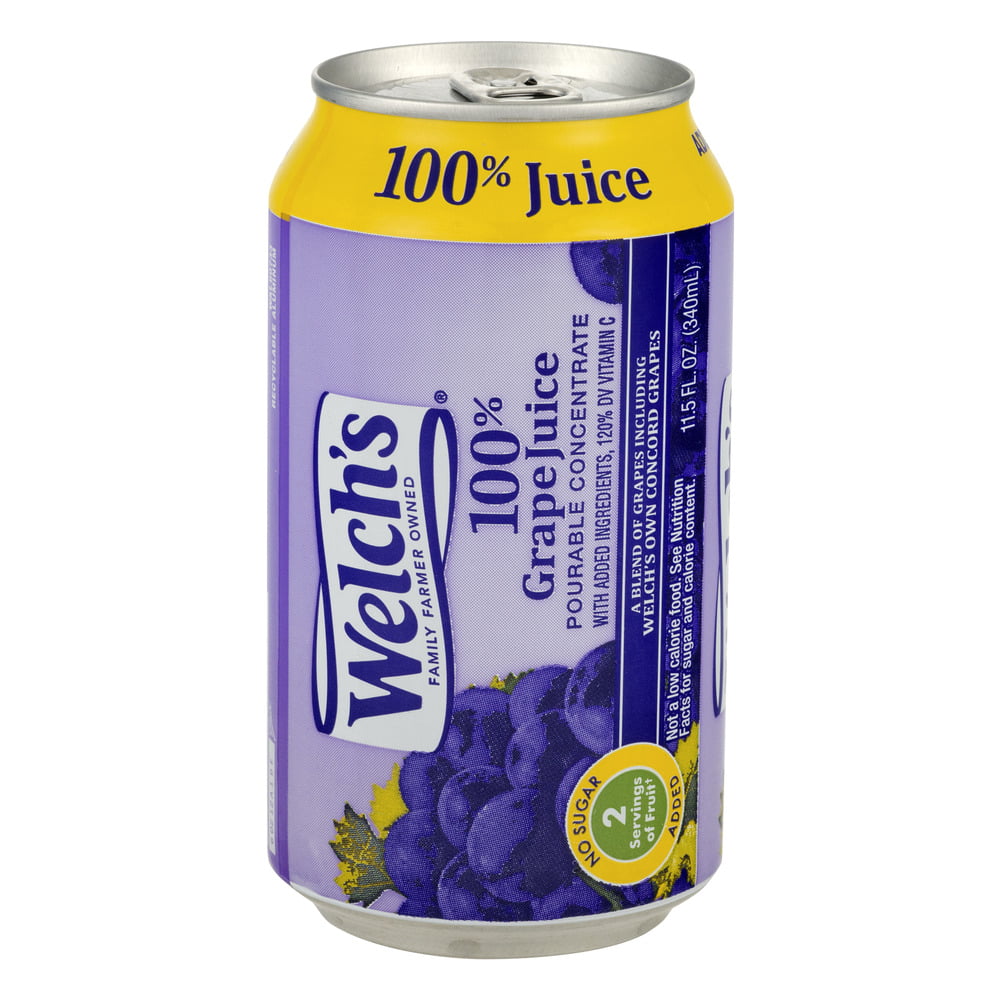 Welch's 100% Grape Juice, 11.5 Fl. Oz. - Walmart.com - Walmart.com