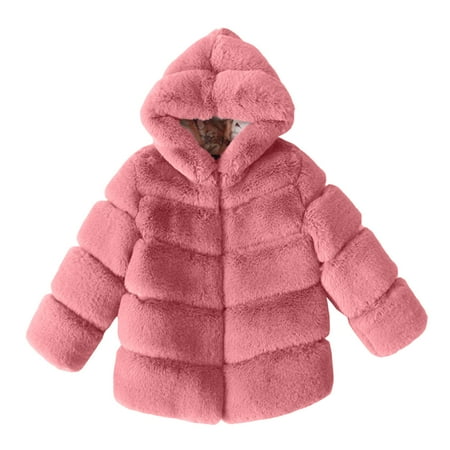 

Rovga Toddler Girls Coats Toddler Jacket Fall Fashionable Winter Toddler Kids Collar Soild Jackets Warm Hooded Woolen Jacket Coats