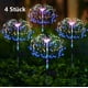 thumbnail image 1 of Paquete de 4 luces de hadas de fuegos artificiales solares de 120 LED, 8 modos de luz, luces de jardín de diente de león, coloridas, 1 of 6