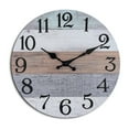 thumbnail image 2 of Trayknick Vintage Rustic 10-Inch Round Wood Wall Clock - Non-Ticking Silent Battery Operated, Indoor Analog Clock for Home Decoration, 2 of 8