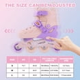 thumbnail image 2 of Eurhowing Kids Roller Skates with Light-Up Wheels Ages 4-12, Inline Skates for Boys & Girls, Light Up Skates Outdoor Play with Safety Gear Set, M, Pink, 2 of 6