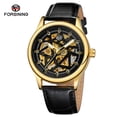 thumbnail image 1 of Men's Automatic Mechanical Watch 3ATM Waterproof Wristwatch with Genuine Leather, 1 of 8