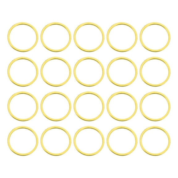 20Pack 12mm Brass Hollow Circle Bezel Round Linking Rings(Gold)