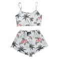 thumbnail image 1 of Conjunto de pijama con estampado de mariposa para mujer, ropa de dormir Sexy de talla grande, traje de Casa de 2 piezas, lencería para estar por casa, camisón de verano, 1 of 4