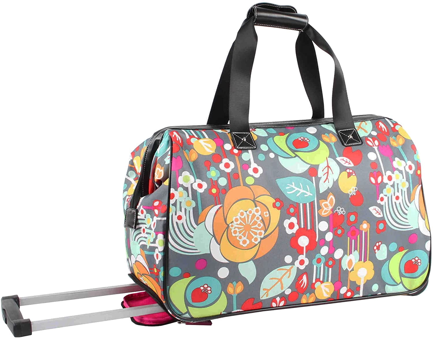 Luggage Designer Pattern Suitcase Wheeled Duffel Carry On Bag (22in, Bliss)