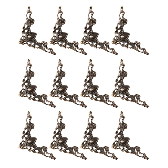 Luxshiny 20Pcs Frame Corner Protectors Iron for Books and Gift Boxes in Antique Style Bronze