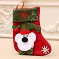 thumbnail image 4 of Matsuzay Bolsas de Navidad con estampado de copos de nieve Embalaje Elk Árbol de Navidad Calcetines Calcetines Goodie Bolsa Navidad Dulces Kits de decoración para fiestas Llevar, 4 of 6