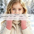 thumbnail image 3 of TKKCS Kids Knit Gloves Elastic Ribbed Cuff Warm Full Fingers Soft Stretchy Winter Gloves for Boys Girls Watermelon Red 3-8Years, 3 of 6