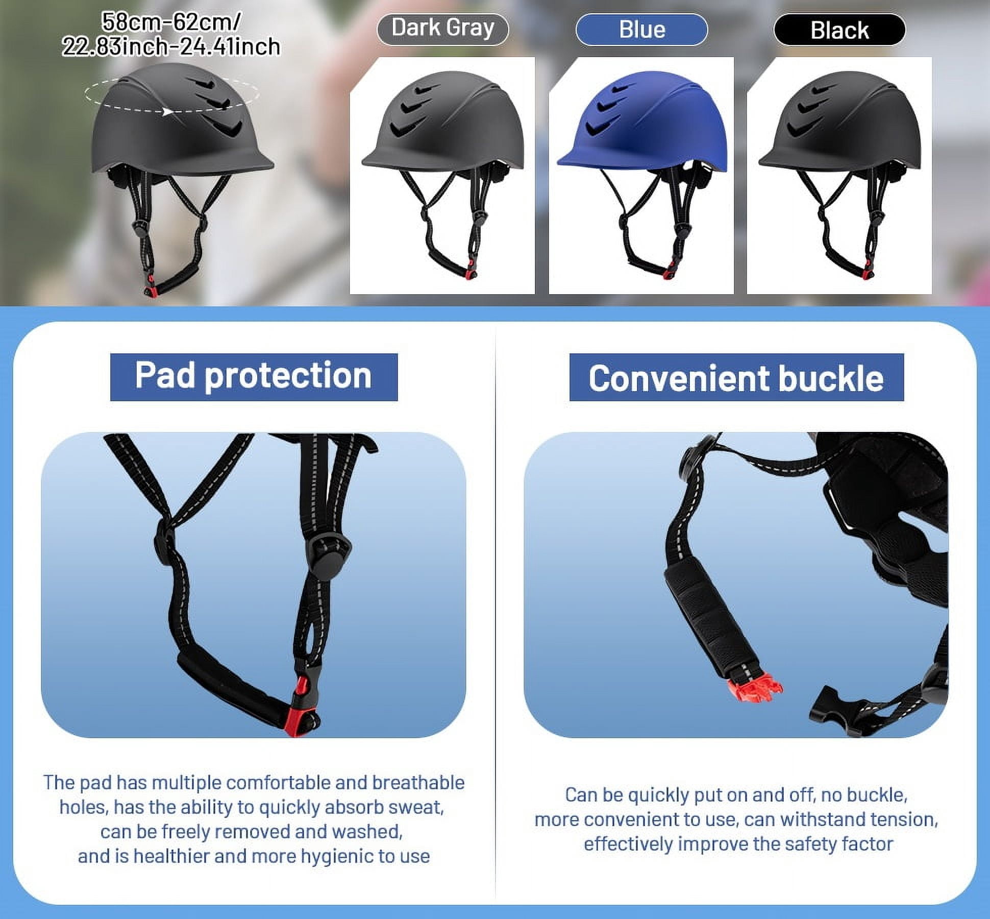 GARENDE Equestrian Adjustable Helmet Outdoor Sports Professional Horse Riding Helmet Gray