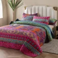 thumbnail image 2 of Colcha bohemia de algodón para cama, doble cobertor de 3 piezas, manta de verano para parejas, 2 of 5