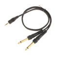 thumbnail image 1 of Cable de Audio de 3,5 Mm A ,5 Cable Negro 05 metros Baoblaze Conector doble, 1 of 5
