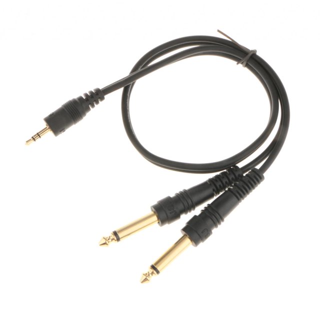 Cable de Audio de 3,5 Mm A ,5 Cable Negro 05 metros Baoblaze Conector doble