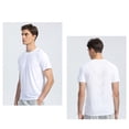 thumbnail image 6 of USNSM Men's Short Sleeve Workout Shirts Quick Dry Breathable Lightweight Athletic T-Shirts Running Gym Summer Sports Shirt White M, 6 of 7