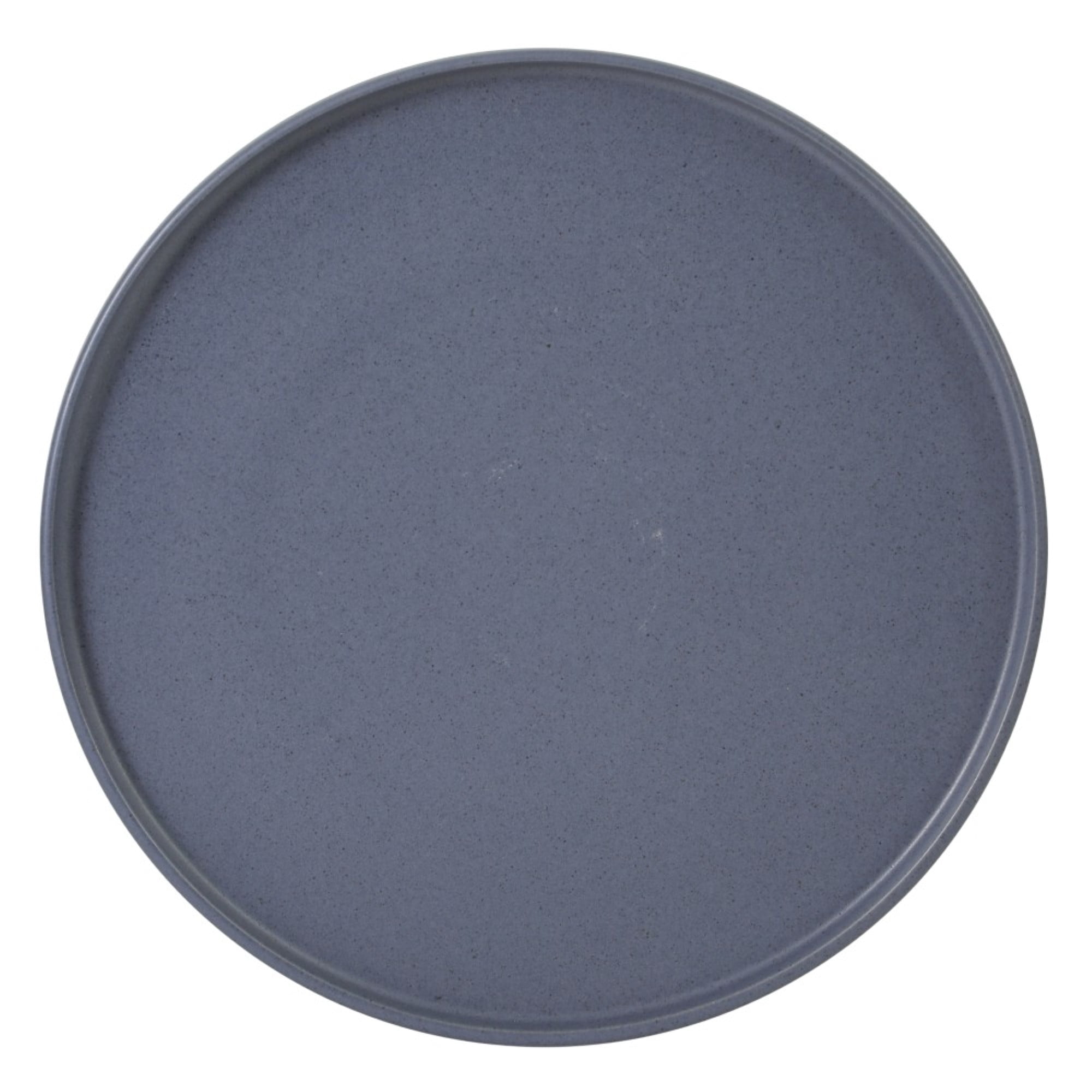 Gibson Elite Bayou Moon Plates and Bowls Sets, 16-Piece Blue Matte Stoneware Dinnerware Sets, Solid Color Reactive Glaze Dish Set