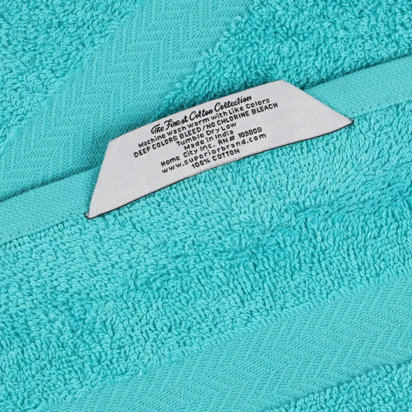 Superior Franklin 2-Piece Cotton Bath Sheet Set, Super Soft Quick Dry Fade Resistant Towels, Turquoise