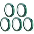 thumbnail image 1 of UPOUART 5Pcs Green Tape for Car Paint High Temperature Resistance 15MMx33Mx0.06in, 1 of 8