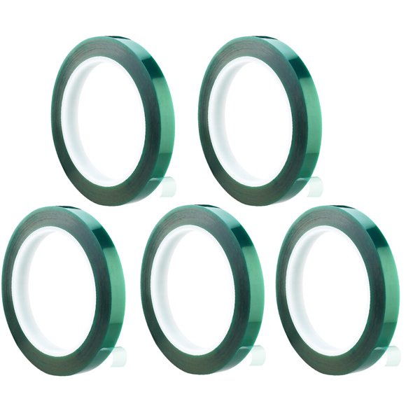 CRAFTHROU 5Pcs Painters Tape Green for Automotive Industry Insulation 15MMx33Mx0.06in